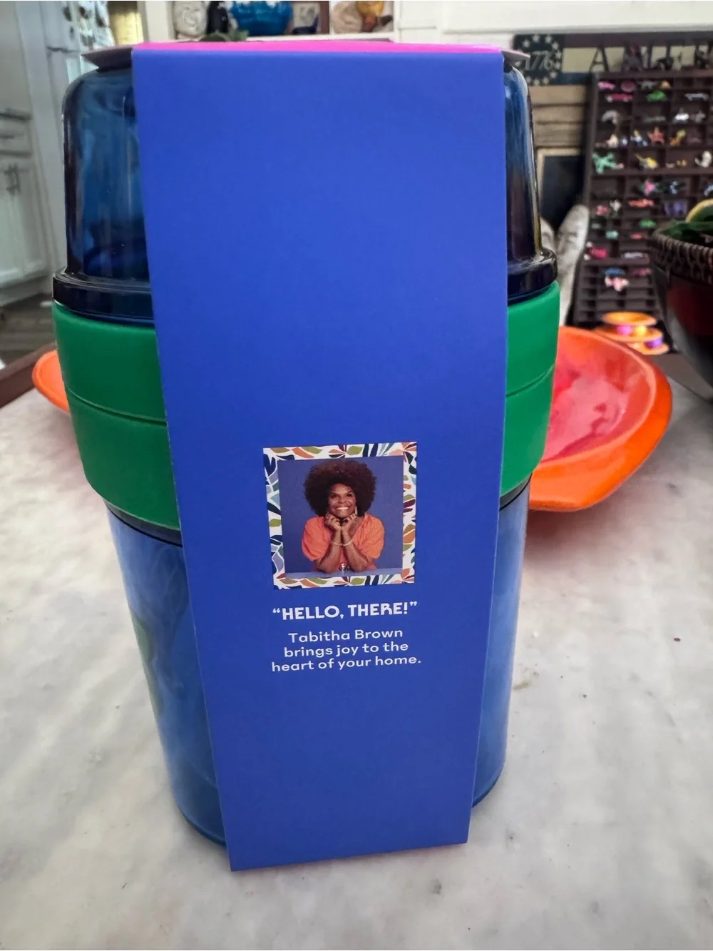 Tabitha Travel Snack Cup with Blue Lid